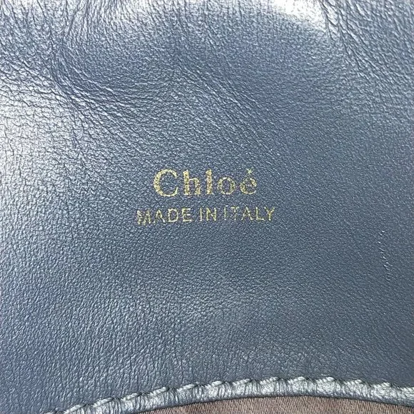 Chloe Hand Bag Gray Leather